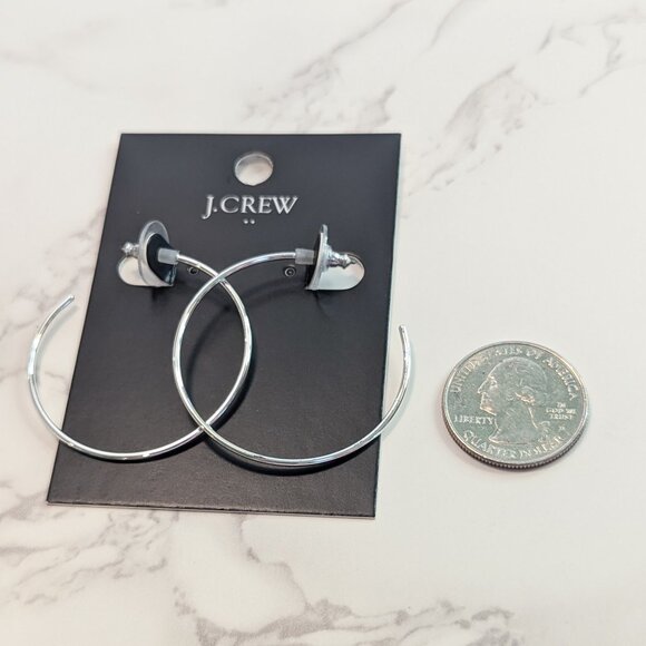 J.Crew Factory Simple Hoop Earrings - Picture 2 of 6